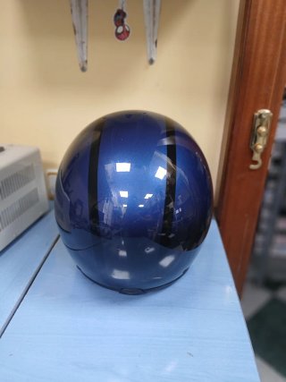 Casco Jet Harley Davidson Azul Rayas
