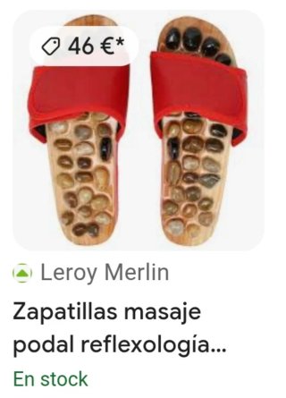 Zapatillas Reflexología Piedras Terapia Talla 39