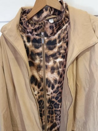 Chaqueta BARISAL Talla 46 Leopardo Beige