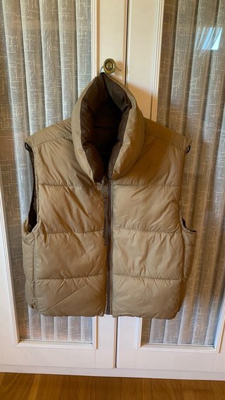 Chaleco reversible Zara beige/marrón