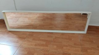Espejo rectangular blanco de 150 cm