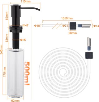 Ibergrif Dispensador de Jabón para encimera M34040