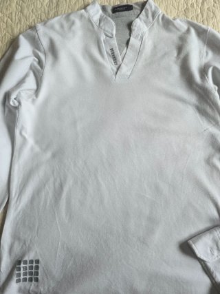 Polo Burberry manga larga blanco