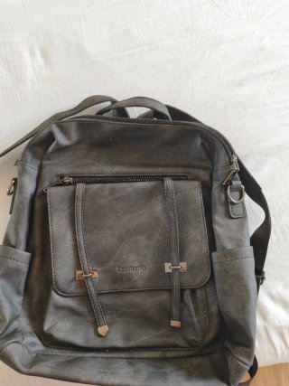 Mochila Negra Piel