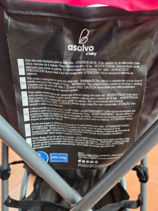 Silla de paseo ultraligera rosa máximo 15 kg