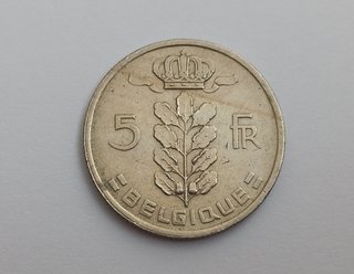Moneda Bélgica 1974 Diosa Romana Ceres