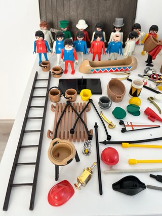 Lote Playmobil vintage años 70 80 figuras y piezas