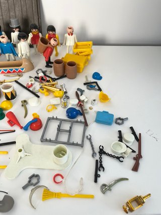 Lote Playmobil vintage años 70 80 figuras y piezas