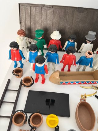 Lote Playmobil vintage años 70 80 figuras y piezas