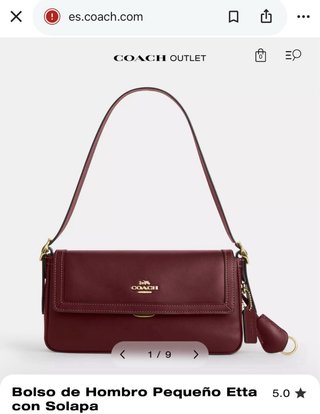 Bolso Coach original color burdeos