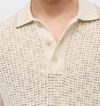 Polo Mango punto calado talla L