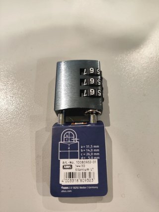 Candado ABUS 144/30 combinación 3 dígitos