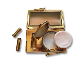ESTUCHE DE MAQUILLAJE VINTAGE ( AÑOS 50 - 60 )