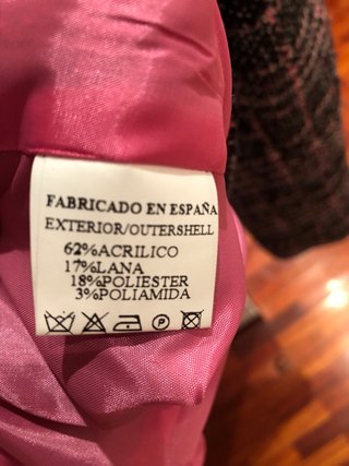 Chaqueta Tweed Chanel Rosa y Negra T.46/48