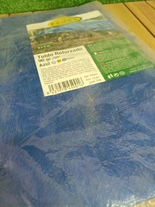 Toldo Reforzado 90gr. Azul 3x2m