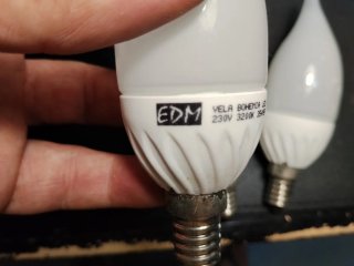 3 Bombillas LED Vela EDAX 4W