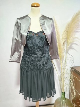 Conjunto 90s Negro y Plateado