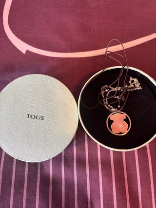 Colgante Tous Oso Rosa y Plata