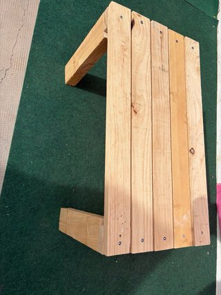 Panca artigianale in legno per giardino all'aperto