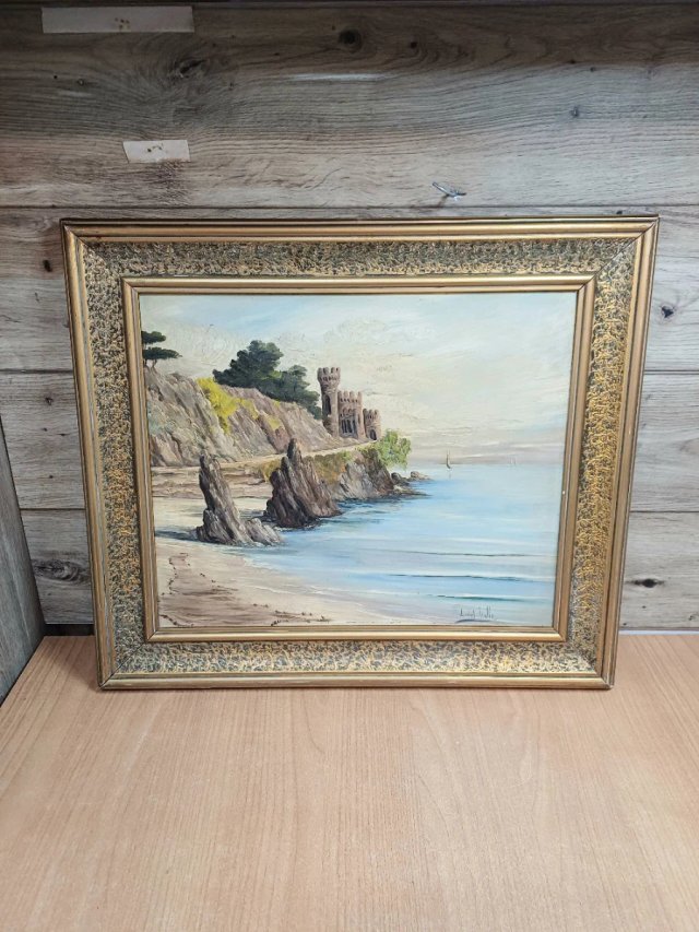 PINTURA AL OLEO SOBRE TABLA,LLORET,L.DEL VALLE