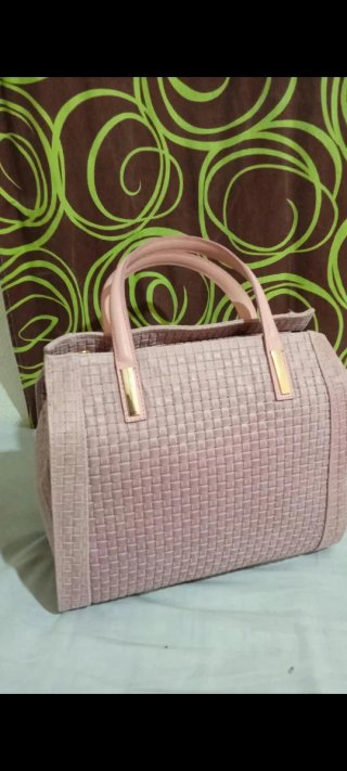 Bolso rosa tejido