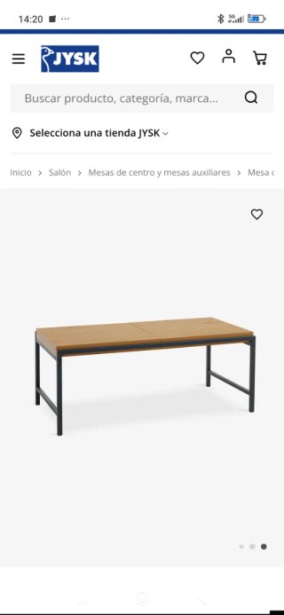 Mesa de centro forja y roble