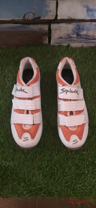 Botas Ciclismo Spiuk Blancas y Naranja