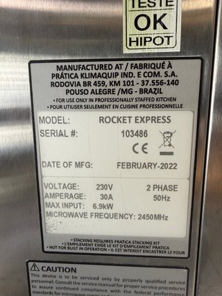 Horno microondas ROCKET EXPRESS cocina industrial