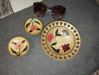 Platos decorativos vintage florales