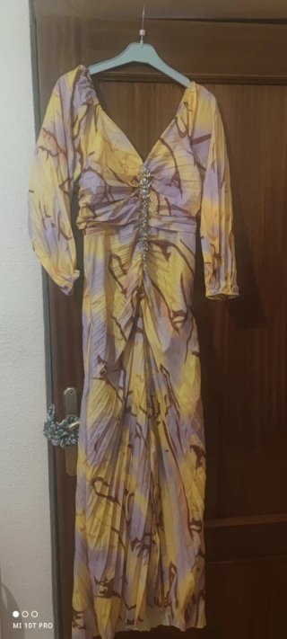 Vestido de fiesta largo estampado