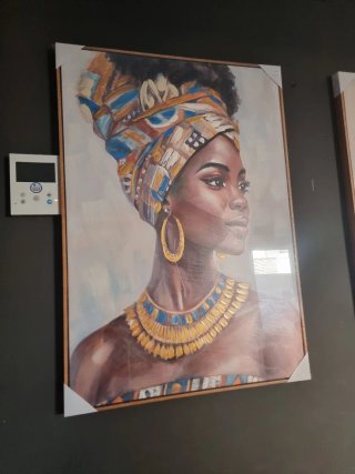 Conjunto 2 cuadros mujer africana