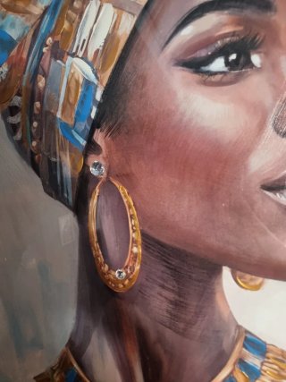 Conjunto 2 cuadros mujer africana