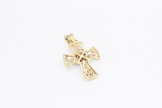 Cruz de oro combinado de 18k. Ref:053-03-00611