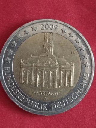 Moneda 2 Euros Alemania 2009 Saarland