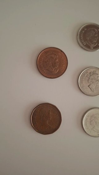 Lote 6 monedas Canadà ( 1,5,10 cents) - Coleccion