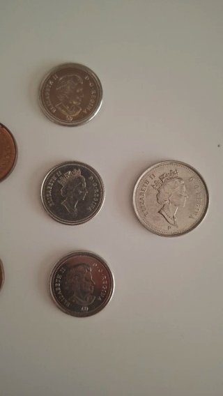 Lote 6 monedas Canadà ( 1,5,10 cents) - Coleccion