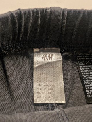 2 Pantalones H&M bebé 3m