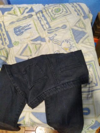 Pantalón vaquero negro mujer talla 40