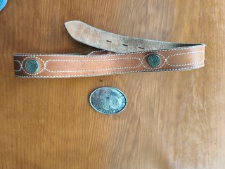 Cinturón Piel Vintage Hebilla Western USA Y2K