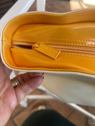 Borsa Orleane Paris bianca e gialla