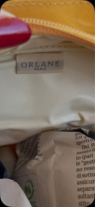 Borsa Orleane Paris bianca e gialla