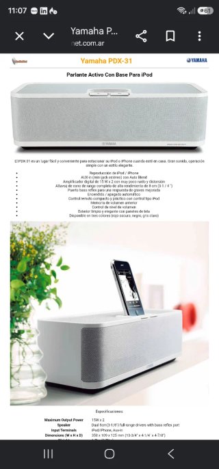 Altavoz Yamaha PDX-31