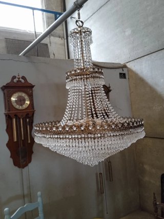Lámpara de araña clásica de cristal