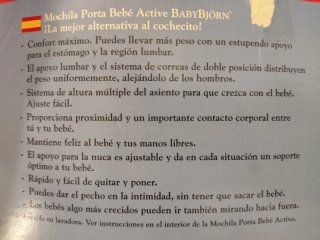 Mochila Portabebés BabyBjörn Active