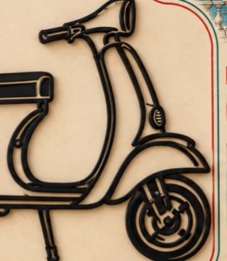 Cuadro Vespa Primavera 125 1968 Decoración Vintage
