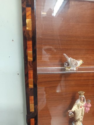 Vetrina in legno radica