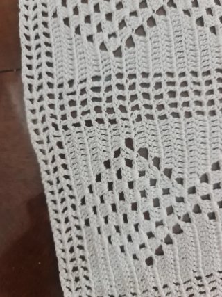 Artesanal Filé Ganchillo antiguo Impecable