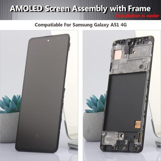 Pantalla AMOLED Samsung Galaxy A51 con herramienta