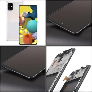 Pantalla AMOLED Samsung Galaxy A51 con herramienta
