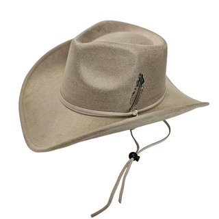 Sombrero Cowboy Gorro Vaquero Crema Ajustable M/L